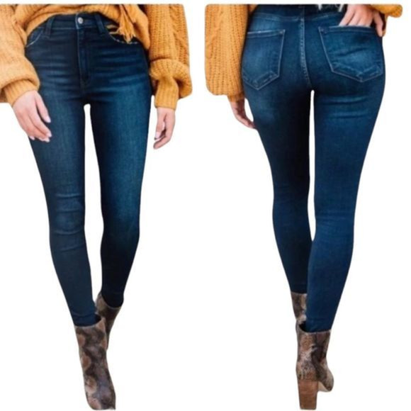 KanCan Super Stretch Skinny Jeans Dark‎ Wash Size 7/27 - Picture 1 of 11